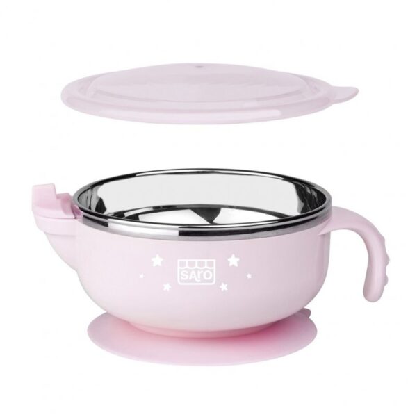 Nerezová termomiska s přísavkou 350ml Pink