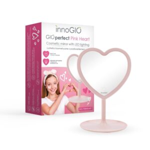 Kosmetické zrcátko GIOperfect Pink Heart