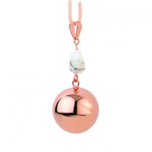 Těhotenská rolnička FANTASY Rose gold marble stone