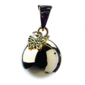 Těhotenská rolnička ESSENTIALS Gold with butterfly charm