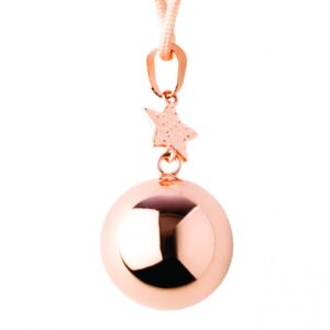 Těhotenská rolnička FANTASY Rose gold star