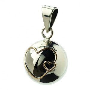Těhotenská rolnička ESSENTIALS Double hearts