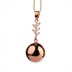 Těhotenská rolnička FANTASY Rose gold leaf