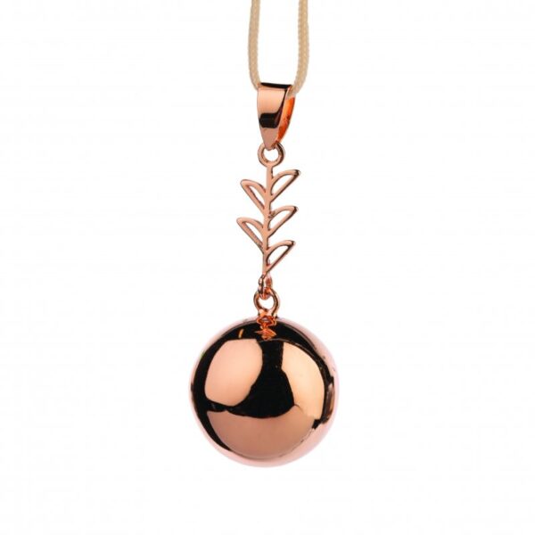 Těhotenská rolnička FANTASY Rose gold leaf