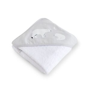Dětská bavlněná osuška s kapucí 100x100cm Polaris Grey