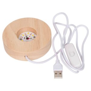 Dřevěný stojánek s LED osvětlením