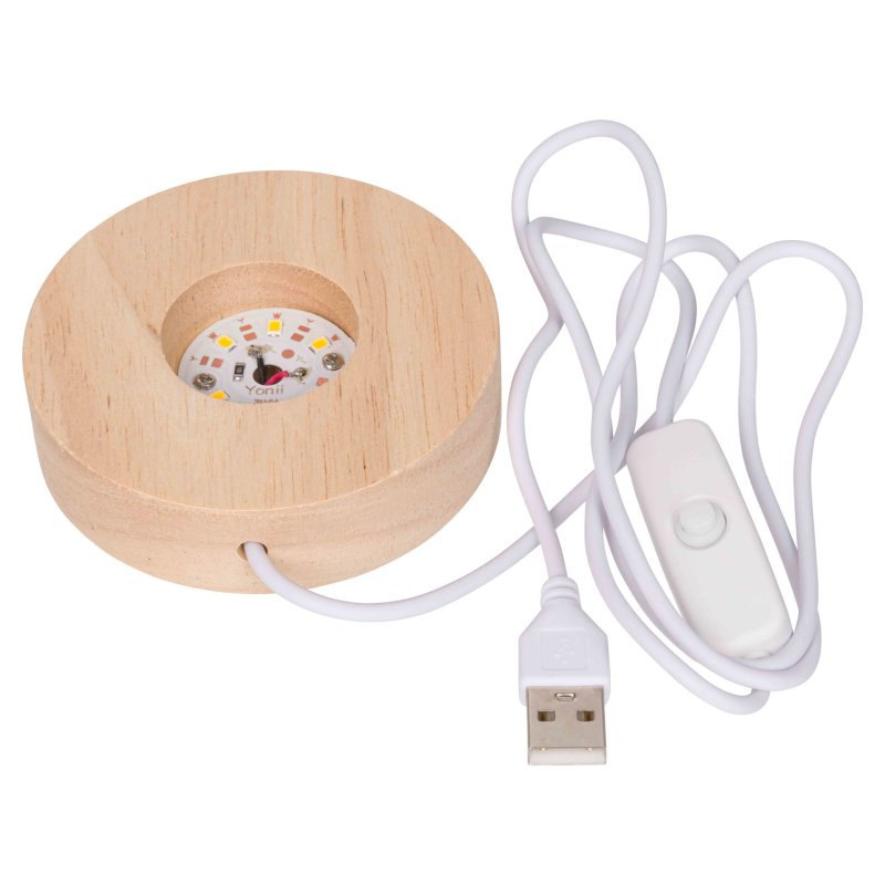 Dřevěný stojánek s LED osvětlením