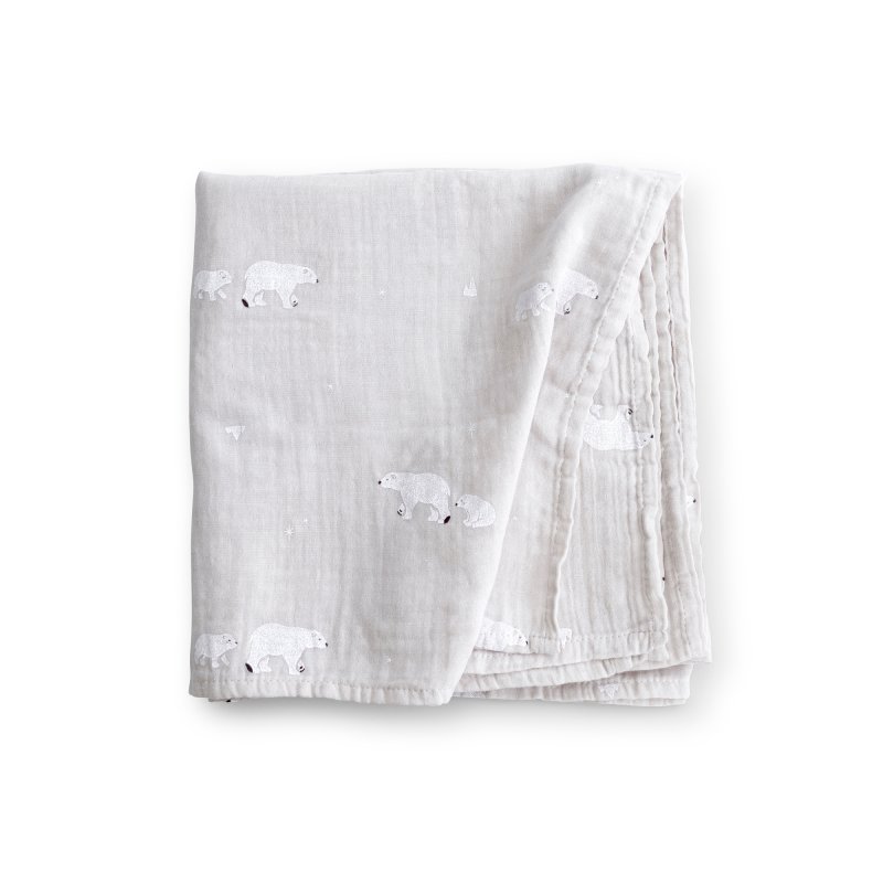 Mušelínová plena 120x120cm Polaris Grey