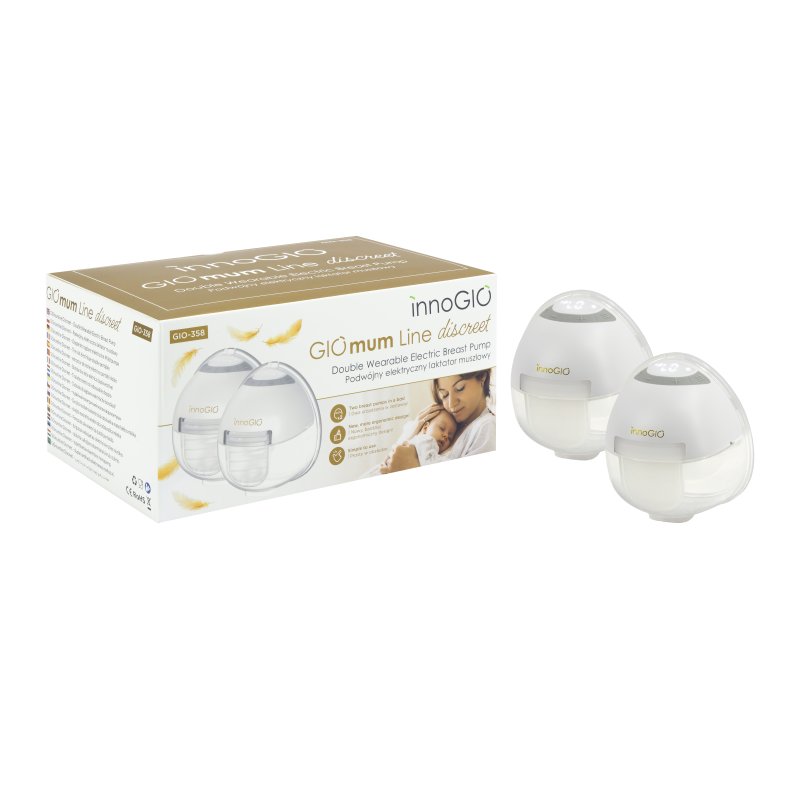Přenosná elektrická odsávačka mateřského mléka GIOmum Line Discreet Double