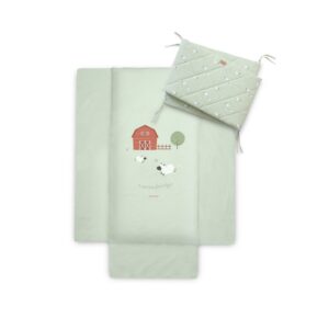 2-dílný bavlněný set do postýlky Funny Farm 0m+