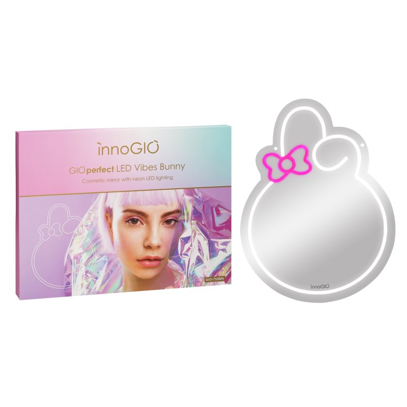Zrcátko s neonovým LED podsvícením Vibes Bunny GIO-759BN