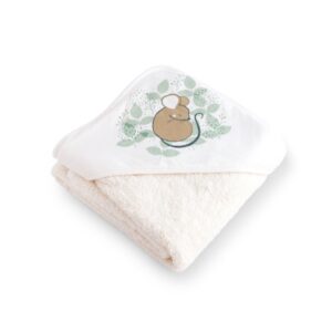 Dětská bavlněná osuška s kapucí 100x100cm Spring Cottage I.