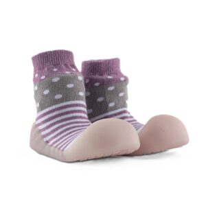 Ponožkové botičky Chameleon Lilac Polka vel. 135